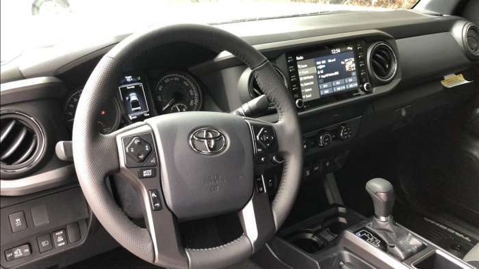 2020 Toyota Tacoma TRD Sport black interior