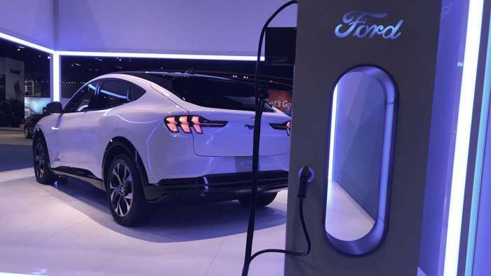 2021 Ford Mustang Mach-E charging Chicago Auto Show