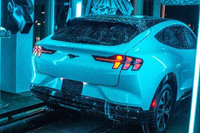 Ford Mustang Mach-E car wash