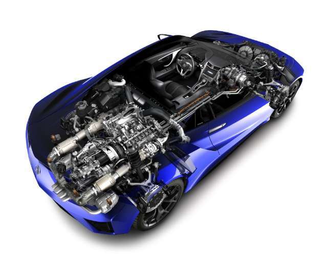 Acura NSX engine cut-away