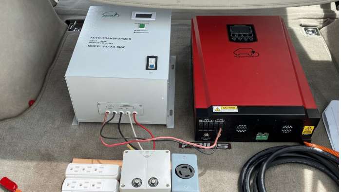 Plug out power inverter and transformer