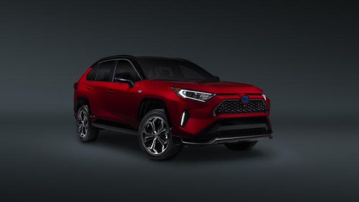 2021 Toyota RAV4 Prime Supersonic Red profile front end