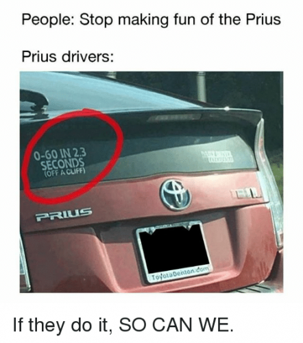 Toyota Prius meme self loathing