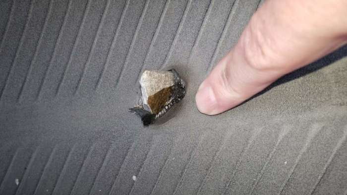 Meteorite tire puncture image by John Goreham