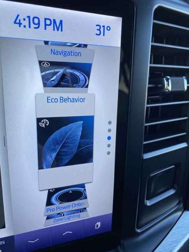 Eco behavior screen Sync 4 Ford F-150
