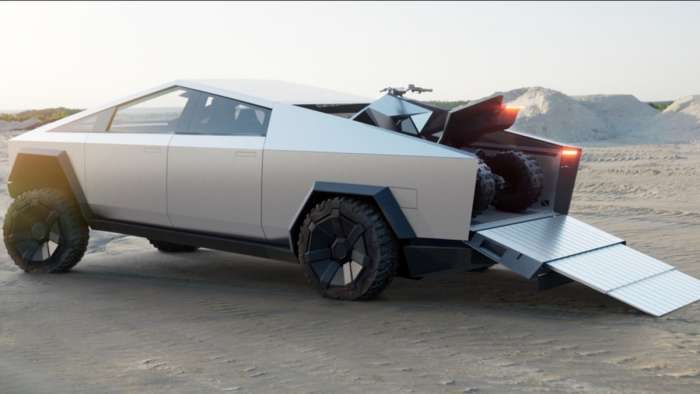 tesla cybertruck and cyber atv