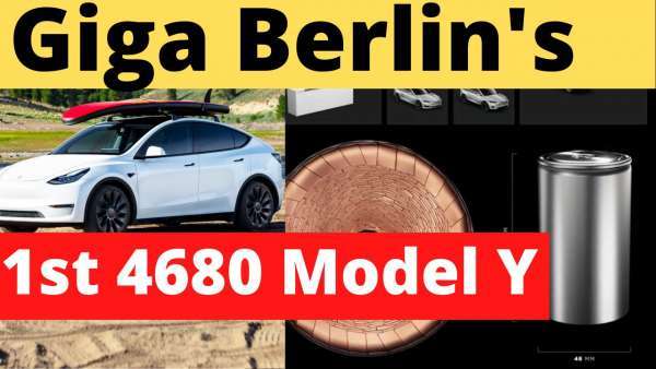 Tesla Giga Berlin Builds First Model Y With 4680 Battery
