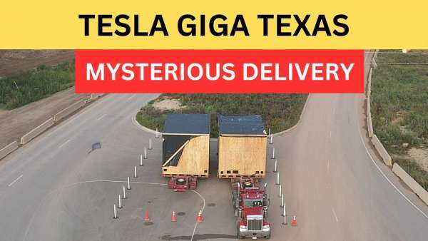 Giga Texas Drone Operator Teases Tesla's Mysterious Delivery:  What Could Be in the Box?