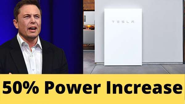 Tesla is increasing powerwall power capacity by up to 50 percent
