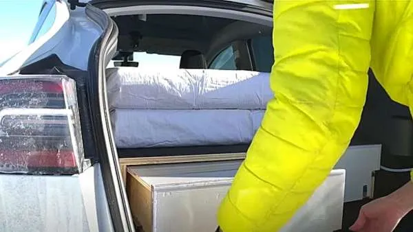 This Tesla Kit Looks Like Cabinet Drawers and Unlocks Model Y's Camping Mode