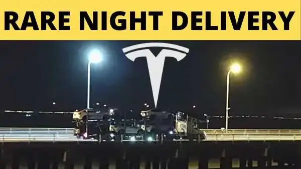 Tesla Night Loading at Shanghai South Port Terminal