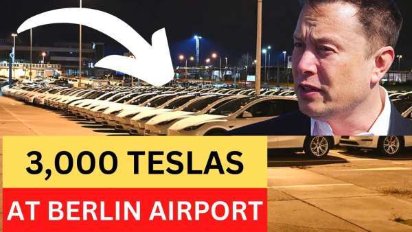 Tesla Parks 3,000 Model Ys at BER Airport Because Giga Berlin Can't Hold Them
