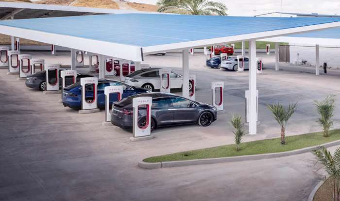 Tesla Supercharging Station 