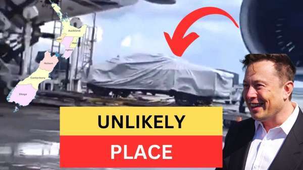 Tesla Unloads Cybertruck From a Plane To Winter Test in an Unlikely Country