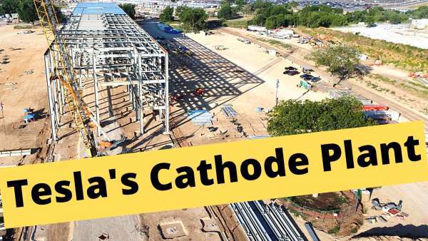 A Nice Clear Shot of Tesla Giga Texas’ Battery Cathode Plant Progress