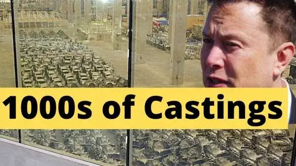 Thousands of Model Y castings at Tesla Giga Texas