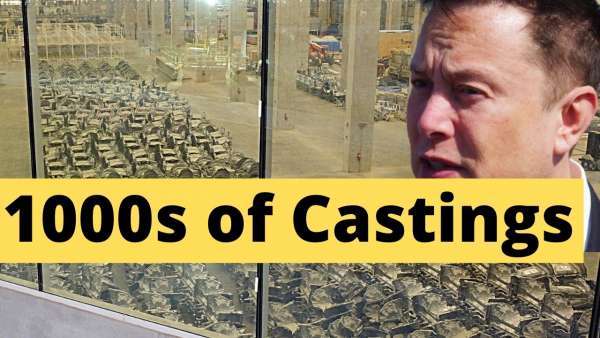 Thousands of Model Y castings at Tesla Giga Texas