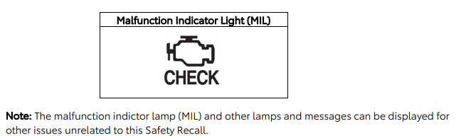 Toyota fuel pump warning light
