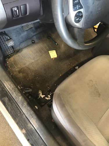 Toyota Prius super dirty carpet drivers side