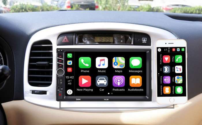 Toyota Prius cheap stereo upgrade with apple car play