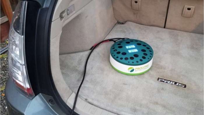 Prolong hybrid battery charger installed in Prius