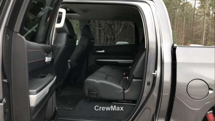 2020 Toyota Tundra TRD Pro CrewMax rear leg room