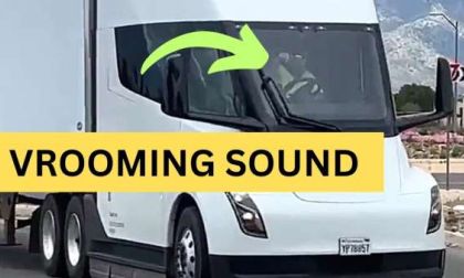 Tesla Semi Accelerates With a Vrooming Sound and Waving Driver