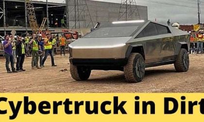 Elon Musk with Cybertruck in Gigafactory Texas