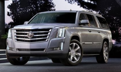 The 2015 Cadillac Escalade ESV front end