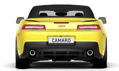 The rear end of the 2014 Chevrolet Camaro Convertible