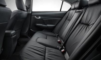 The rear seats of the 2013 Honda Civic EX-L