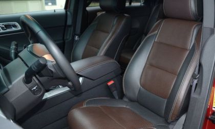 The front interior of the 2013 Ford Explorer Sport
