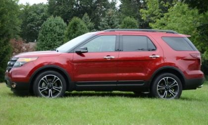 The side profile of the 2013 Ford Explorer Sport