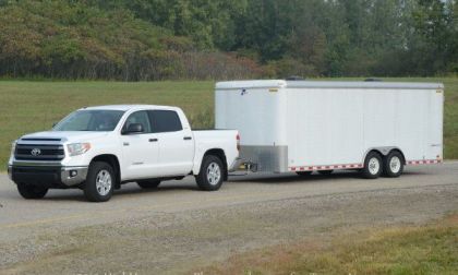 The 2014 Toyota Tundra pulling a 9,000lb trailer