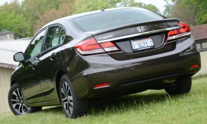 The rear corner of the 2013 Honda Civic EX-L