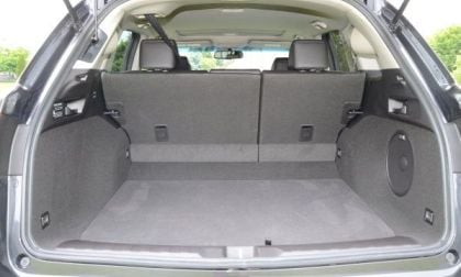 The rear cargo area of the 2013 Acura RDX