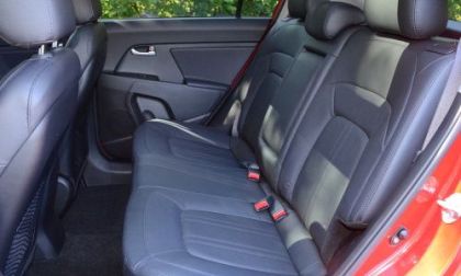 The rear interior of the 2013 Kia Sportage SV AWD