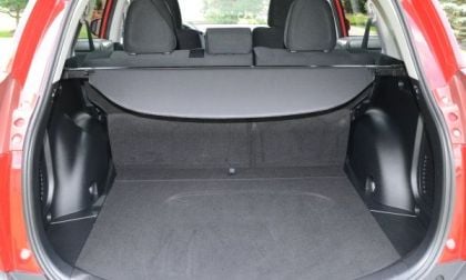 The rear cargo area of the 2013 Toyota RAV4 XLE AWD