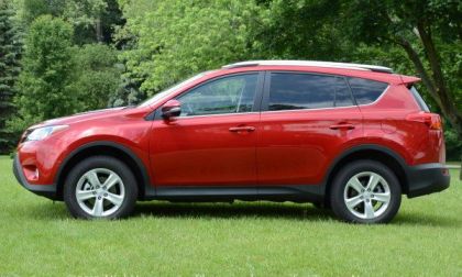 The side profile of the 2013 Toyota RAV4 XLE AWD