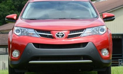The front end of the 2013 Toyota RAV4 XLE AWD