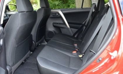 The rear interior of the 2013 Toyota RAV4 XLE AWD