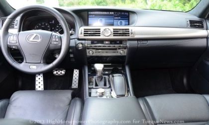 The dash of the 2013 Lexus LS460 F Sport AWD