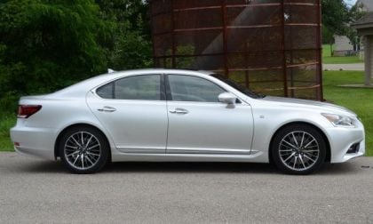 The side profile of the 2013 Lexus LS460 F Sport AWD