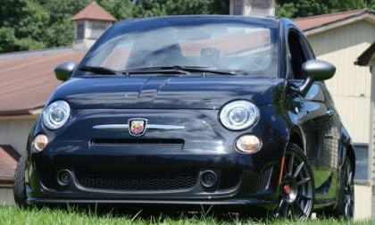 The front end of the 2013 Fiat 500C Abarth
