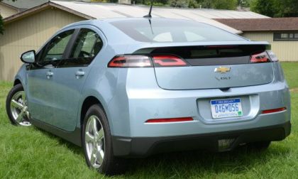 The rear end of the 2013 Chevrolet Volt