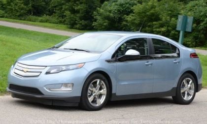 The 2013 Chevrolet Volt on the road