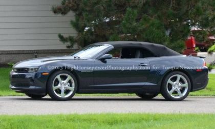 A Front Side Shot of the 2014 Chevrolet Camaro V6 Convertible