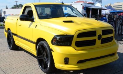 The front end of the Ram 1500 Rumble Bee Concept