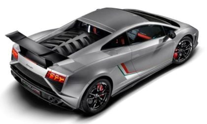 The rear end of the Lamborghini Gallardo LP 570-4 Squadra Corse