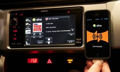 Aha radio pairs with Subaru